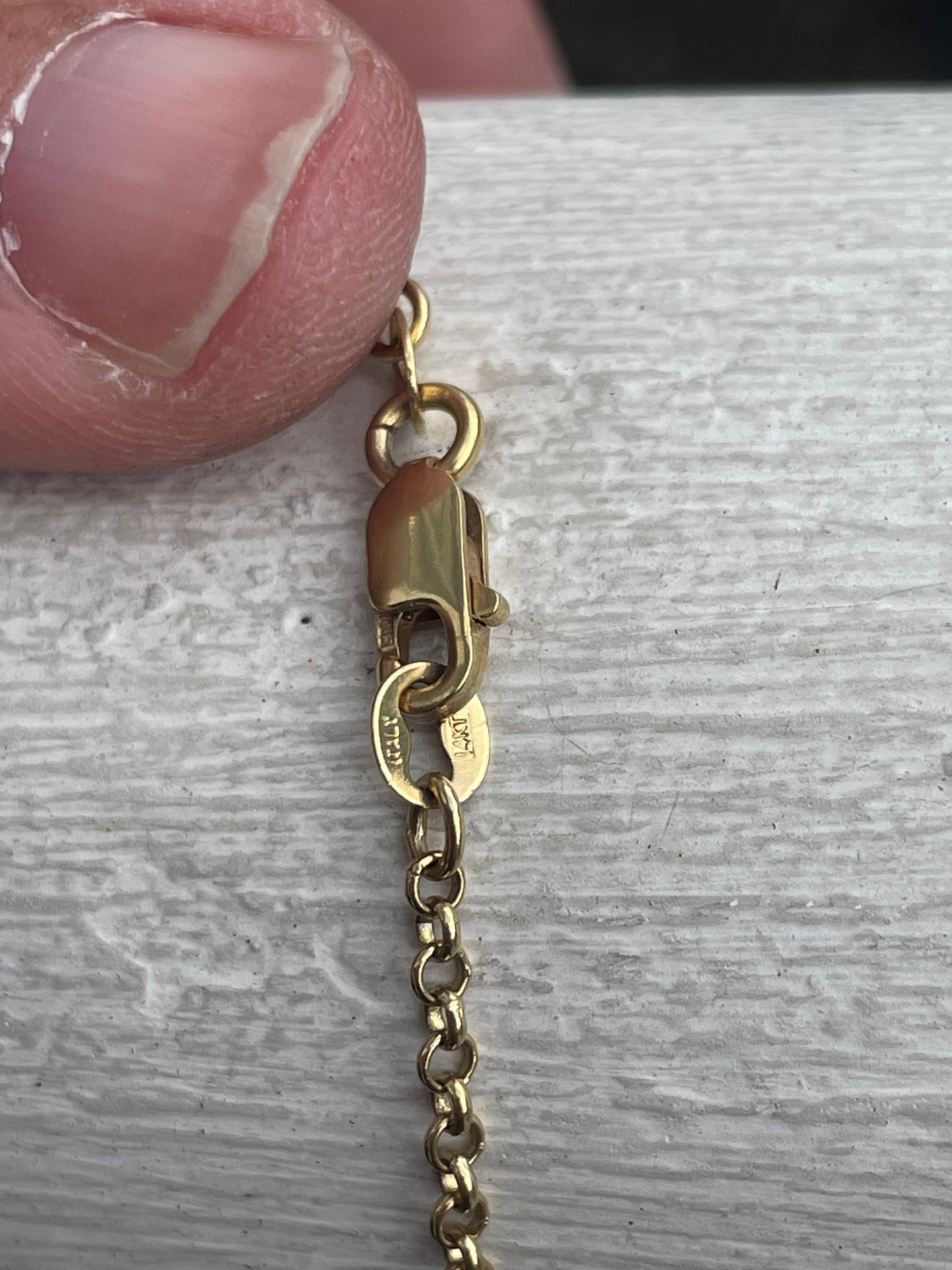14k Solid Gold Handmade Freshwater Pearl Mermaid Necklace