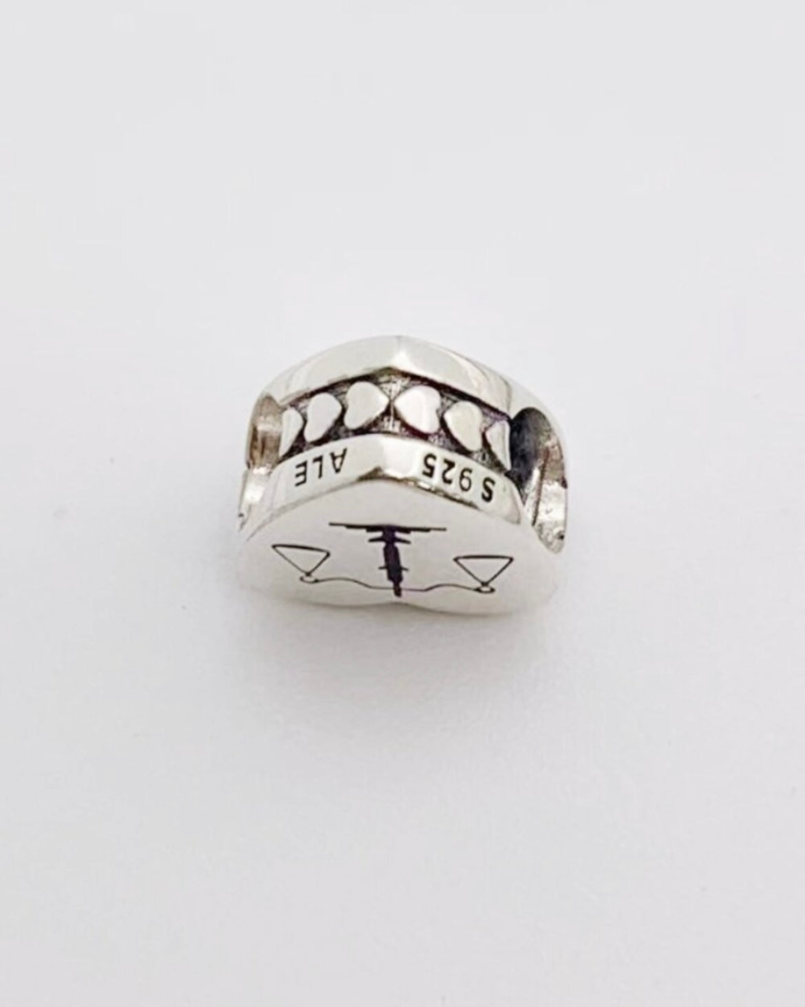Pandora Scales of Justice Signet Heart Lawyer Charm