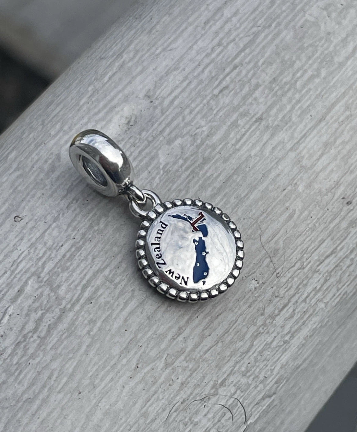 Pandora New Zealand Country Map Flag Exclusive Travel Dangle Charm