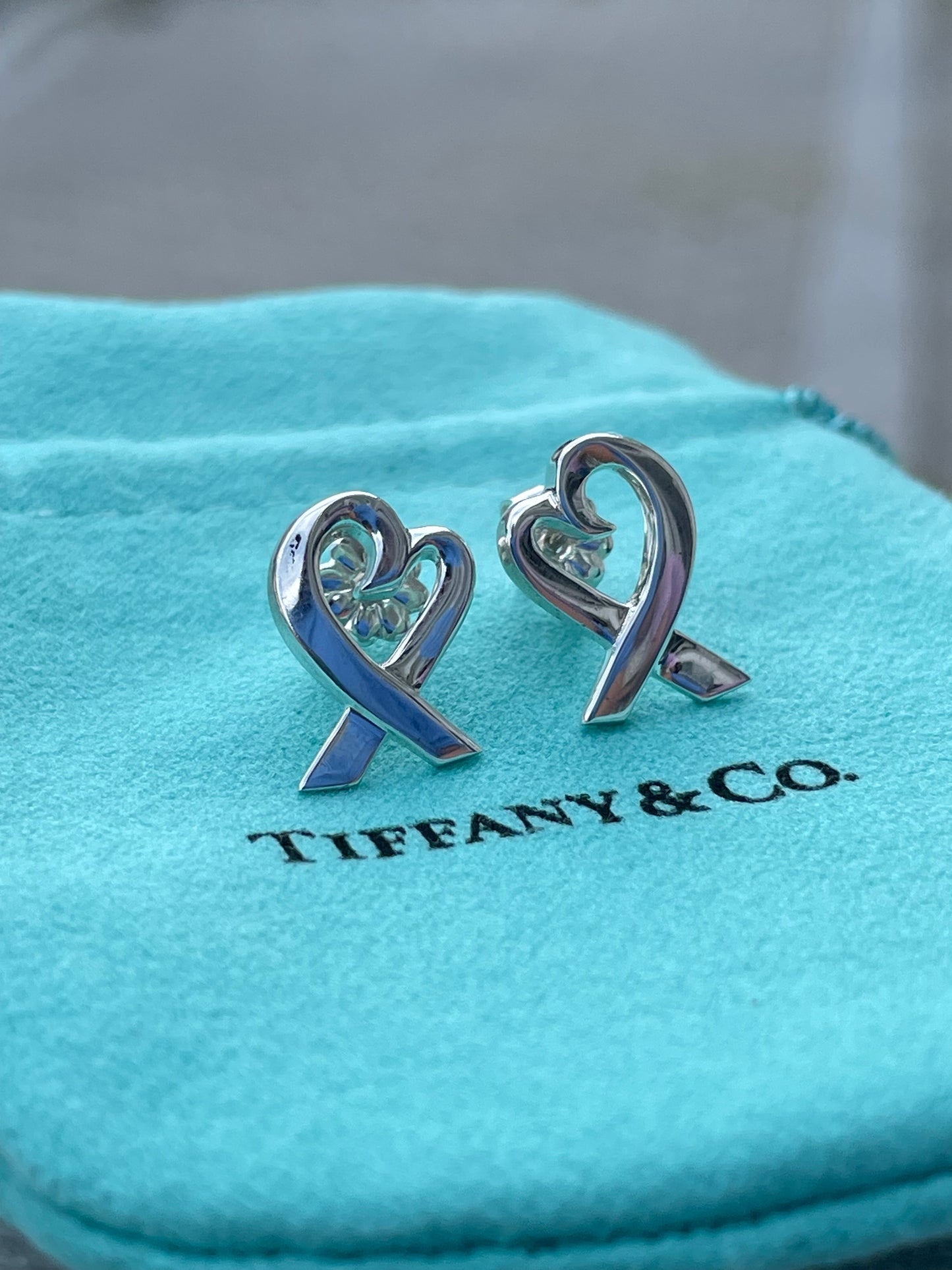 Genuine Tiffany&Co Paloma Picasso Loving Heart Earrings