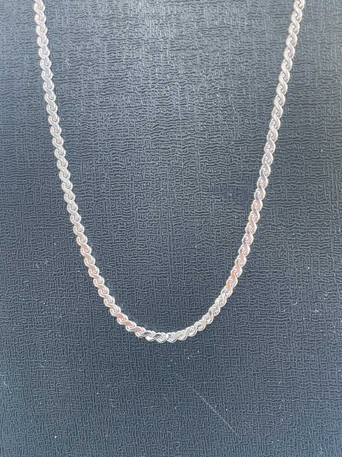 925 Sterling Silver 24” Serpentine Link Chain