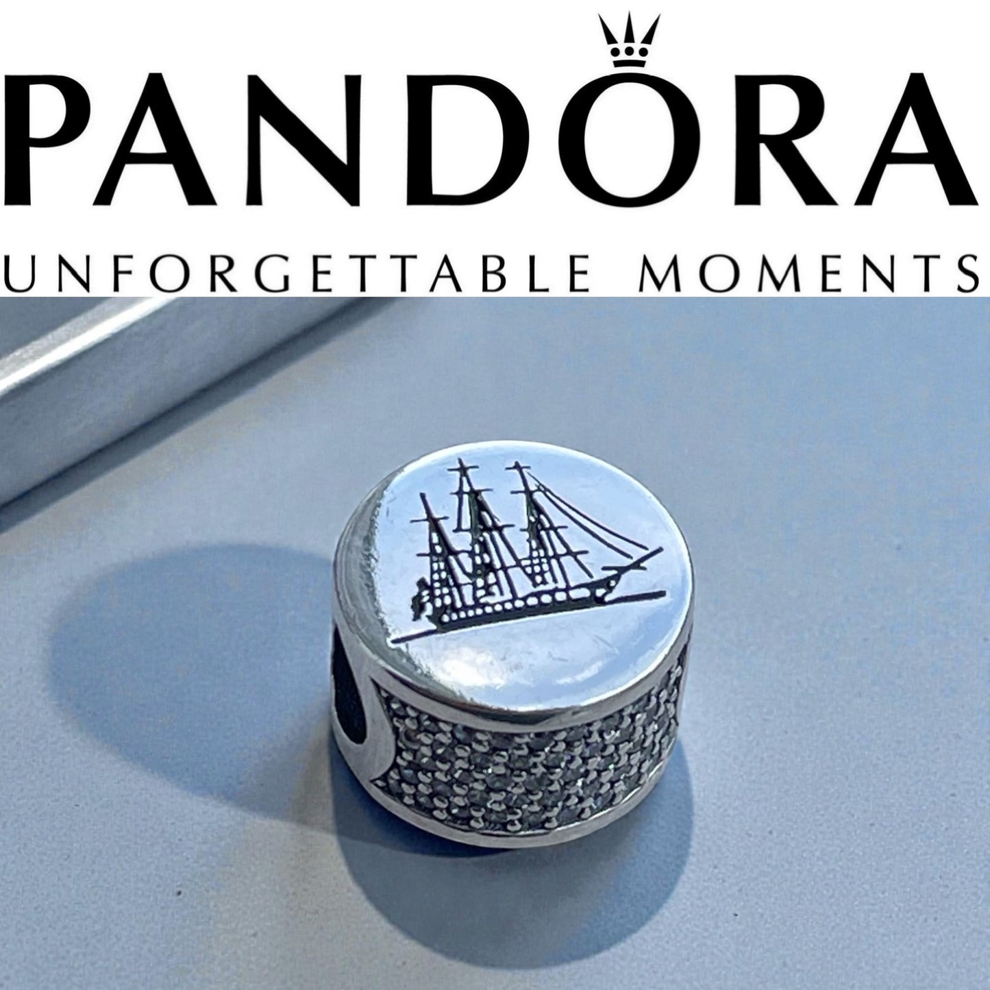 Pandora Boston Massachusetts Exclusive Round Signet Travel Destination Charm