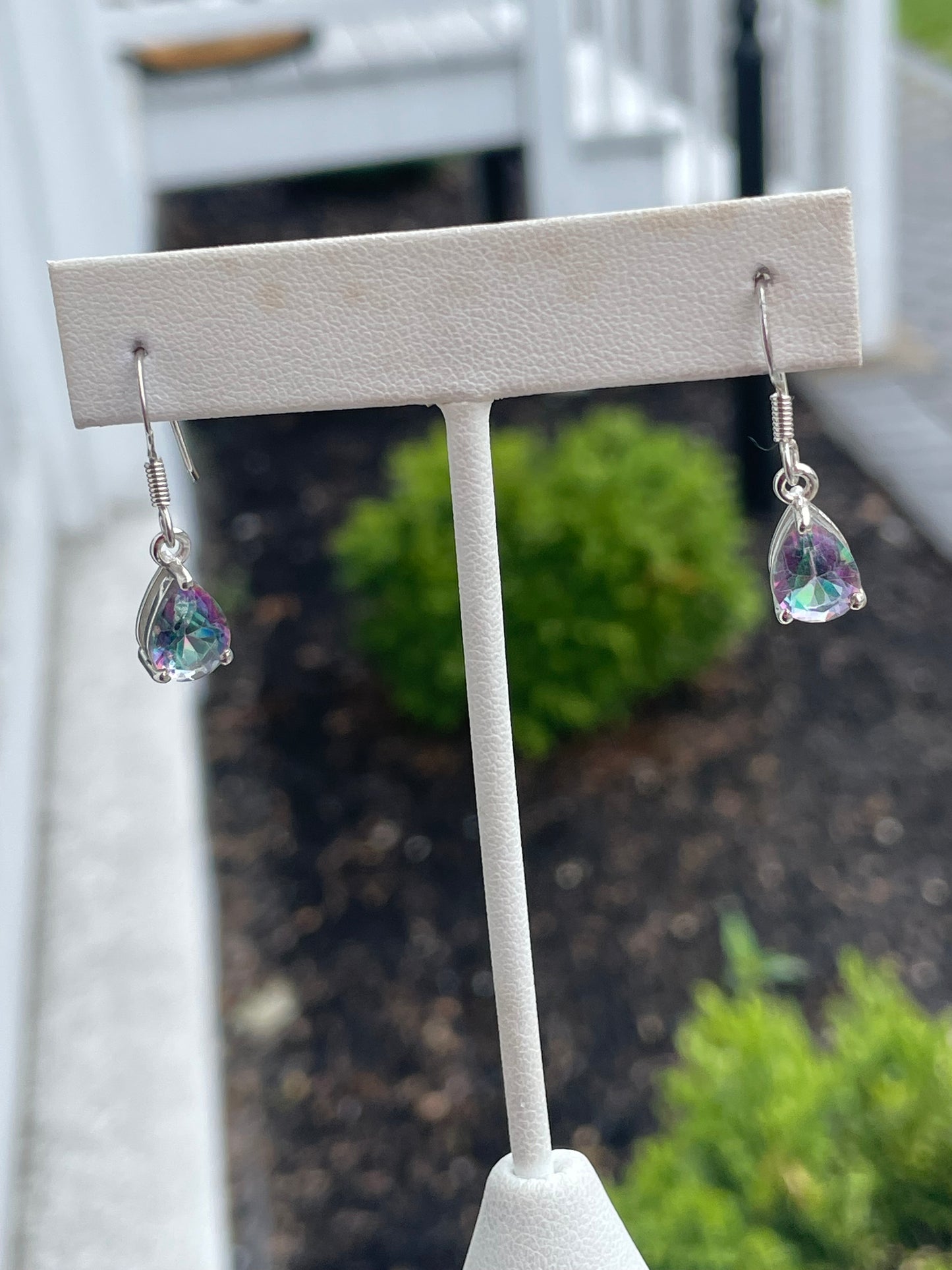 925 Sterling Silver Mystic Topaz Dangle Earrings