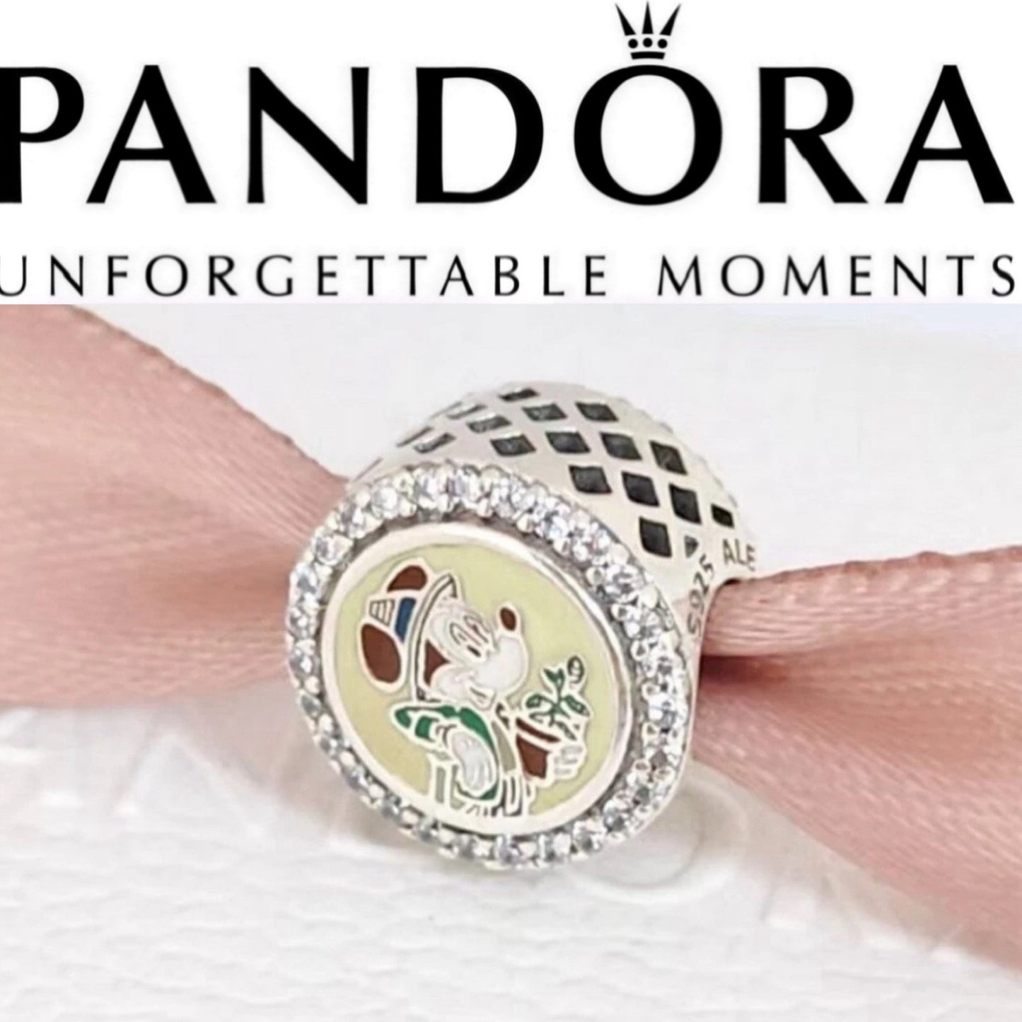 Pandora Disney Parks Exclusive Charm Mickey Flower & Garden Show 2023 Retired