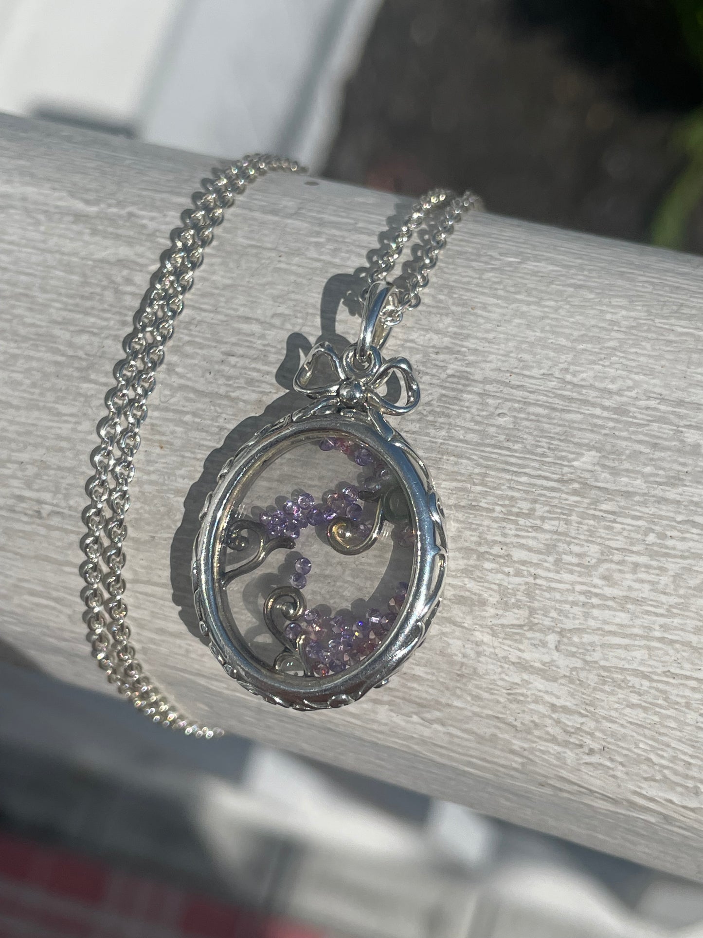 Retired Pandora Locket of Dazzle Necklace 397716ACZMX-70 Adjustable Chain Included