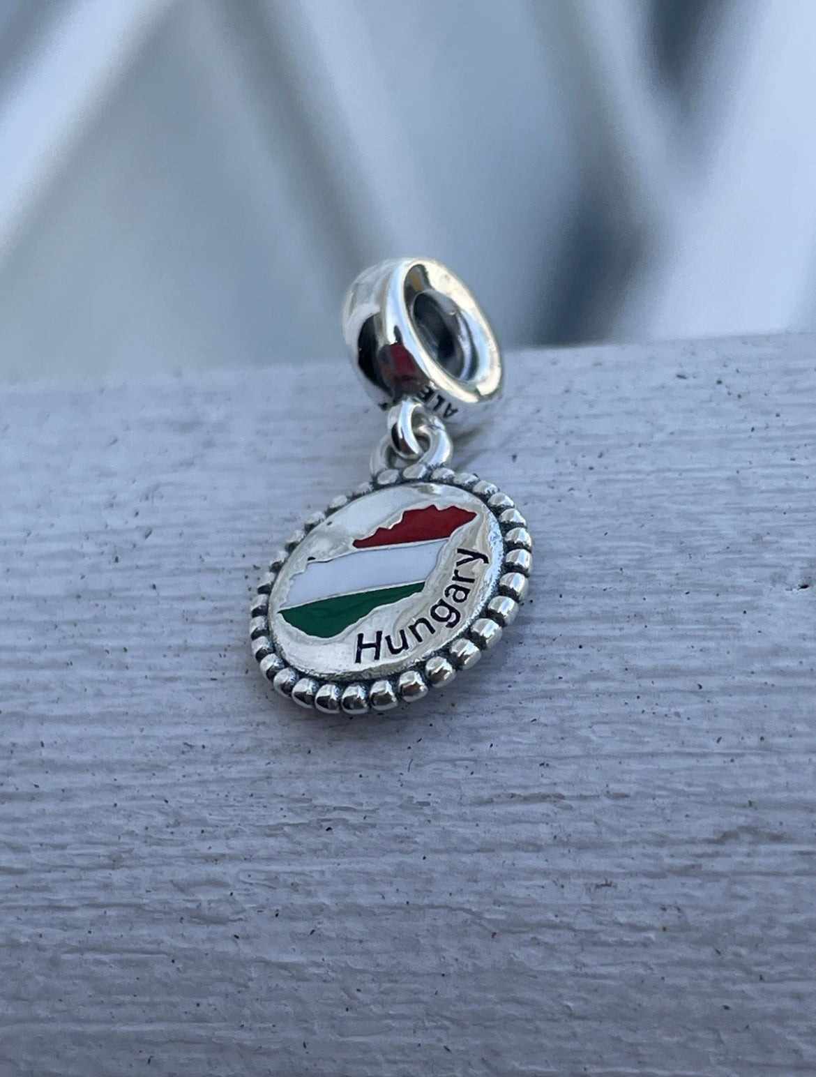 Pandora Hungary Country Exclusive Map Flag Travel Dangle Charm