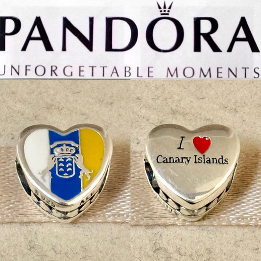 Pandora Azores Islands Exclusive Country Flag Colors Heart Charm