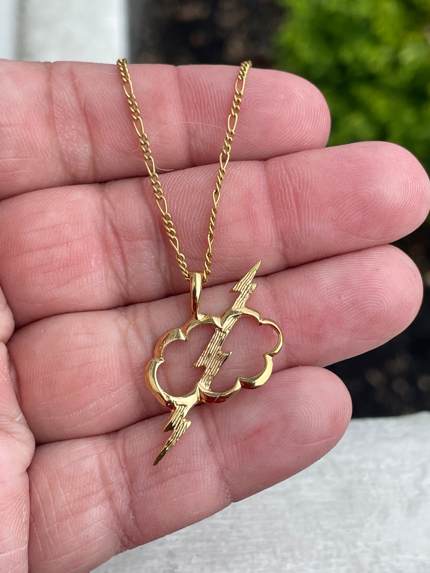 Gold Filled Storm Cloud Necklace 16”
