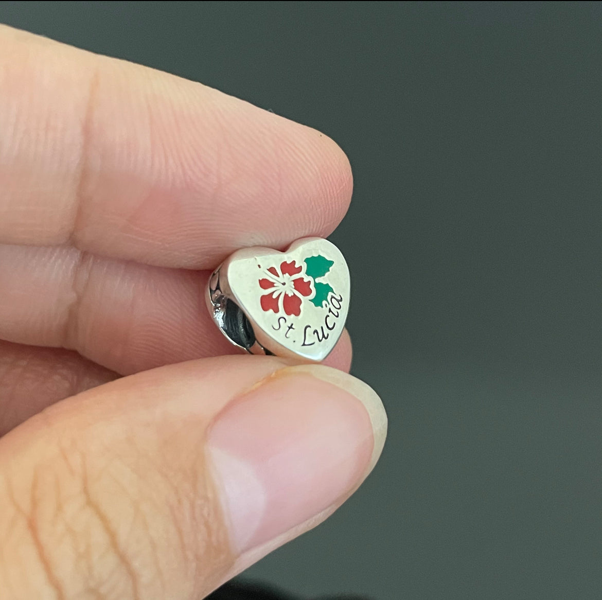 Pandora St. Lucia Exclusive Flower Heart Charm