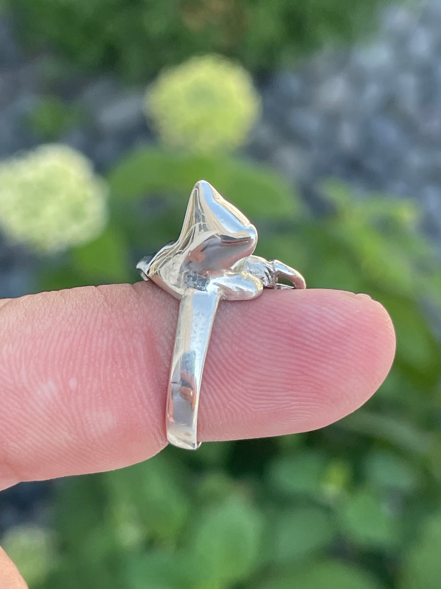 925 Sterling Silver Playful Cat Ring Size 6
