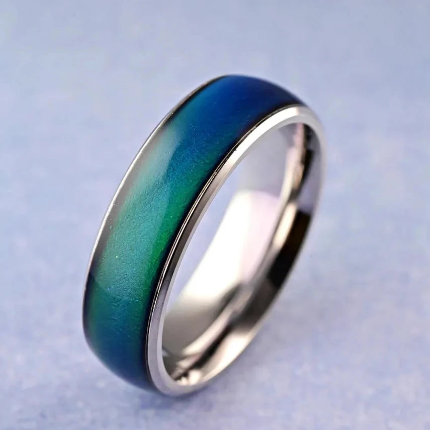 Stainless Steel 316L Mood Ring Band Size 10.5