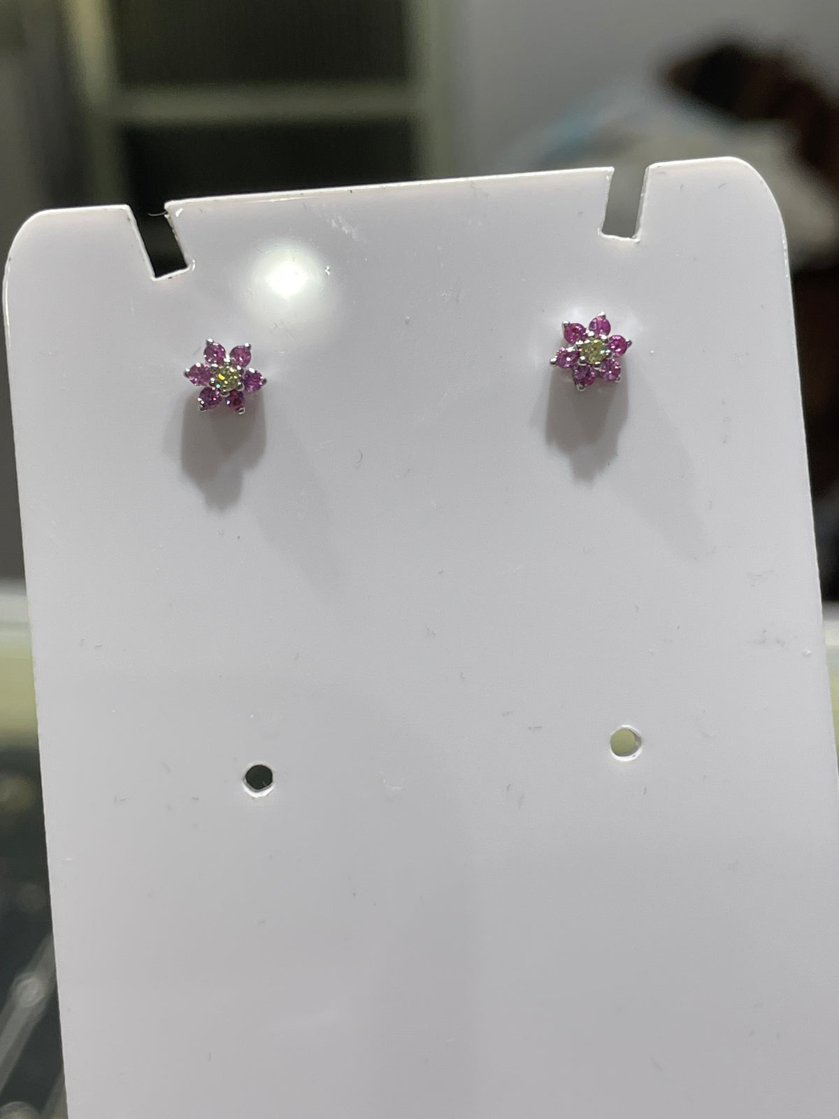 925 Sterling Silver Children’s Pink Flower Stud Earrings