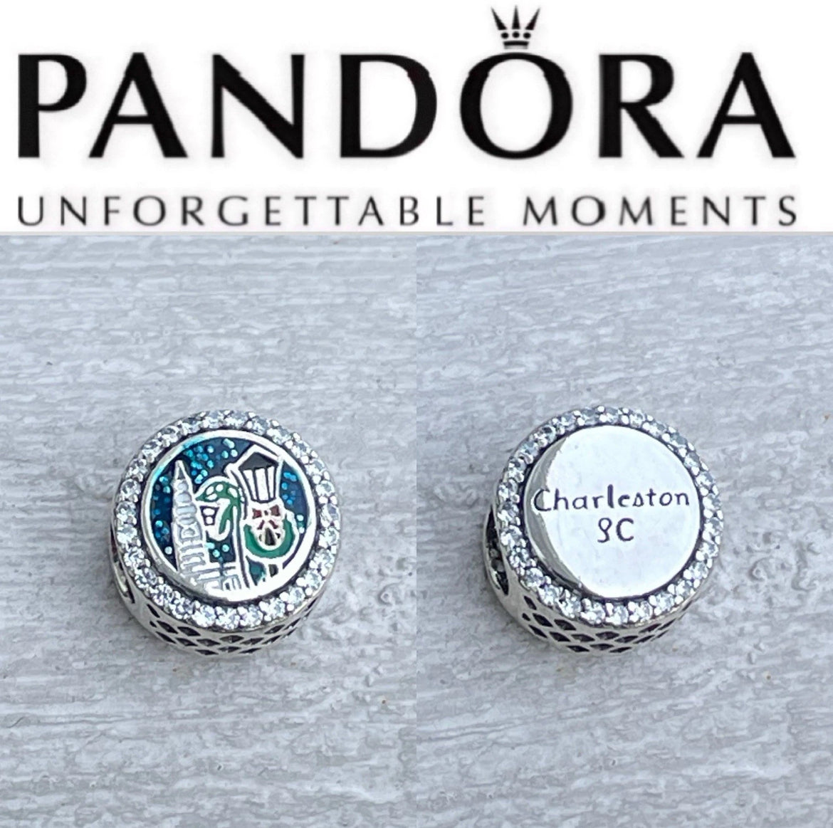 Pandora Charleston South Carolina State Exclusive Travel Destination Christmas Vacation Charm