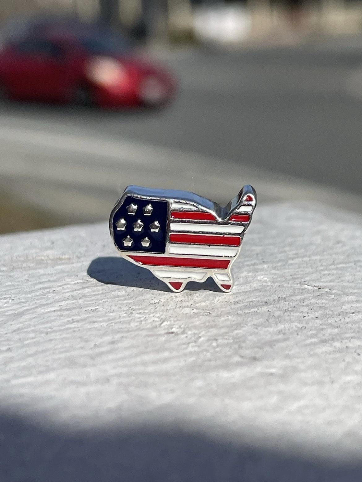 Retired Pandora United States USA Flag Country Outline Charm