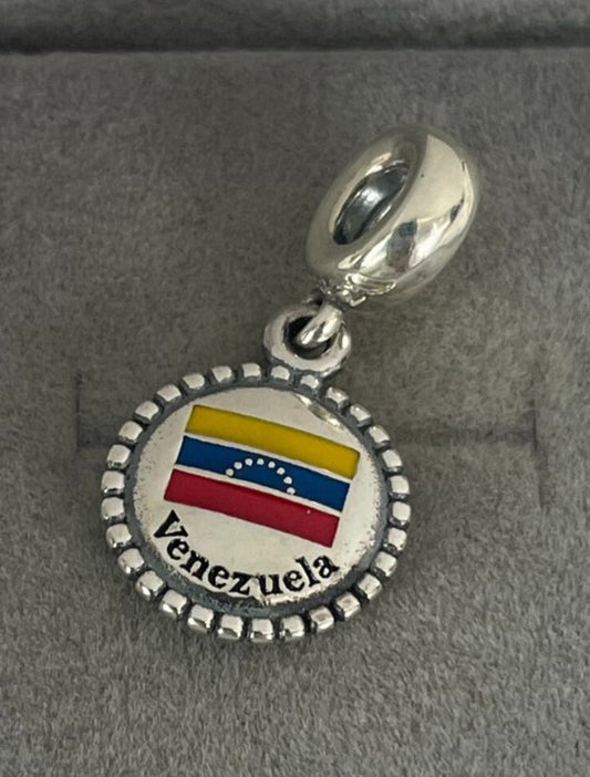 Pandora Venezuela Exclusive Country Flag Pride Destination Travel Dangle Charm