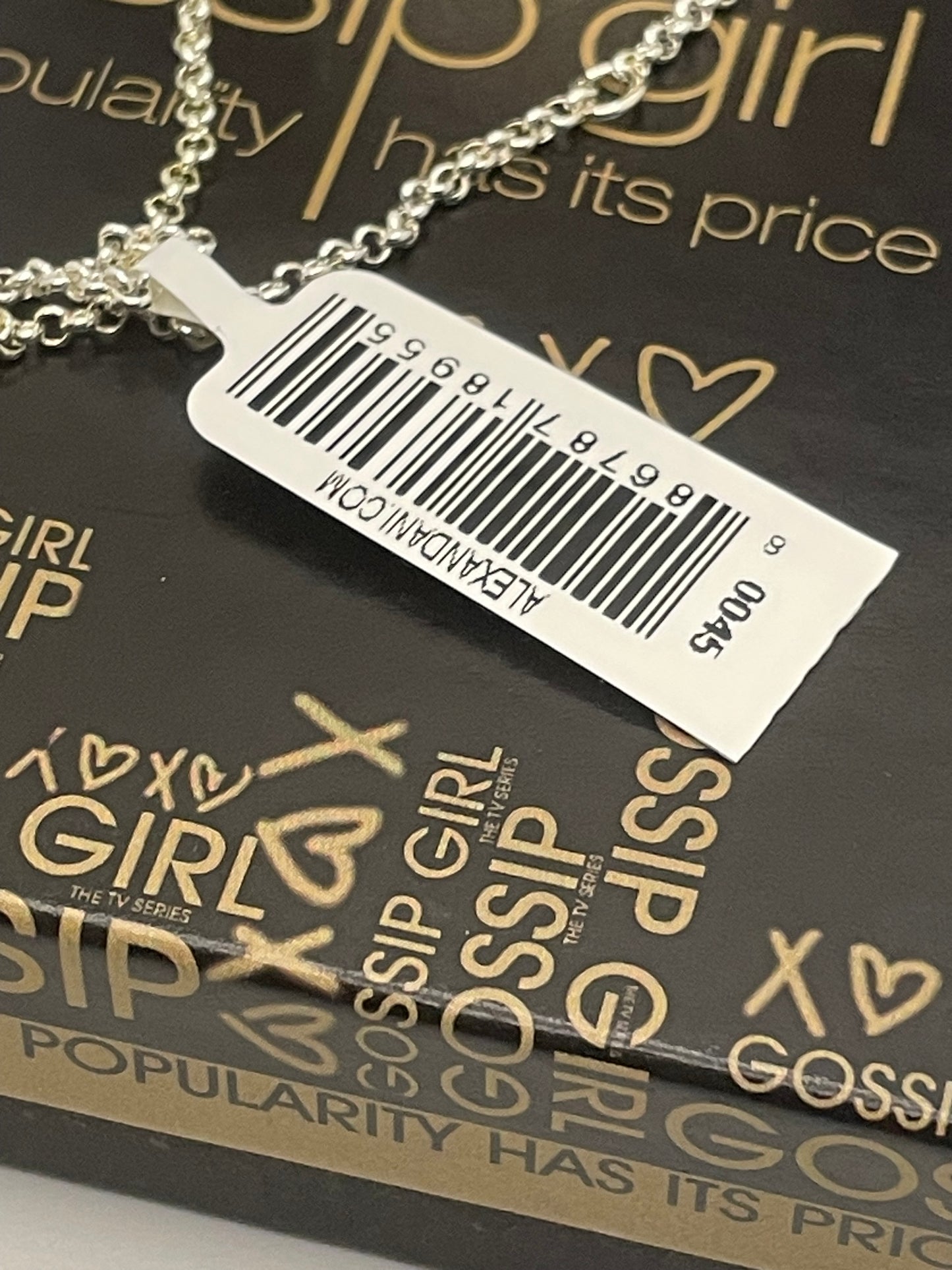 Alex and Ani Gossip Girl XOXO Silver Necklace 19” Adjustable NWT
