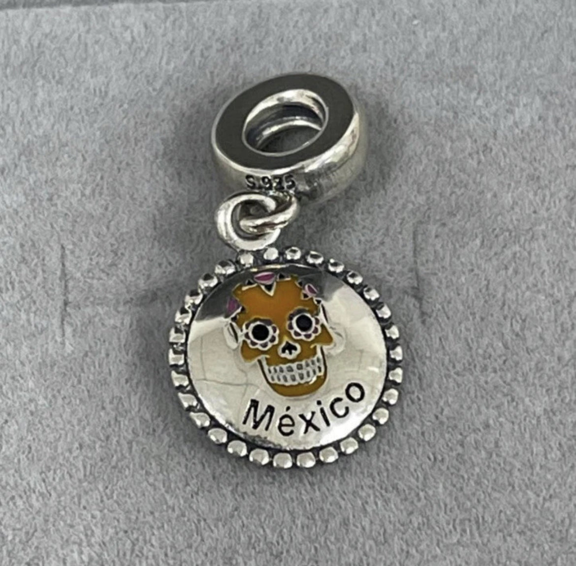 Pandora Mexico Country Exclusive Calavera Sugar Skull Dangle Moments Charm
