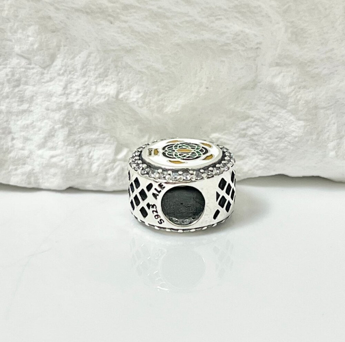 Pandora x Disney Parks Exclusive Imagine Logo Epcot Signet Charm