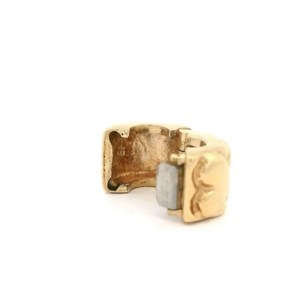 Retired Pandora Solid 14k Yellow Gold Heart Clip Charm 750243