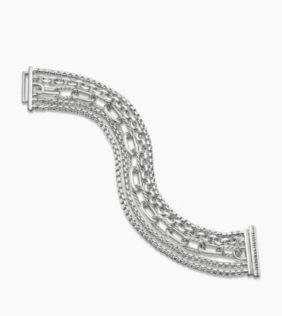 David Yurman Multi Row Chain Bracelet Size M (7.25”)