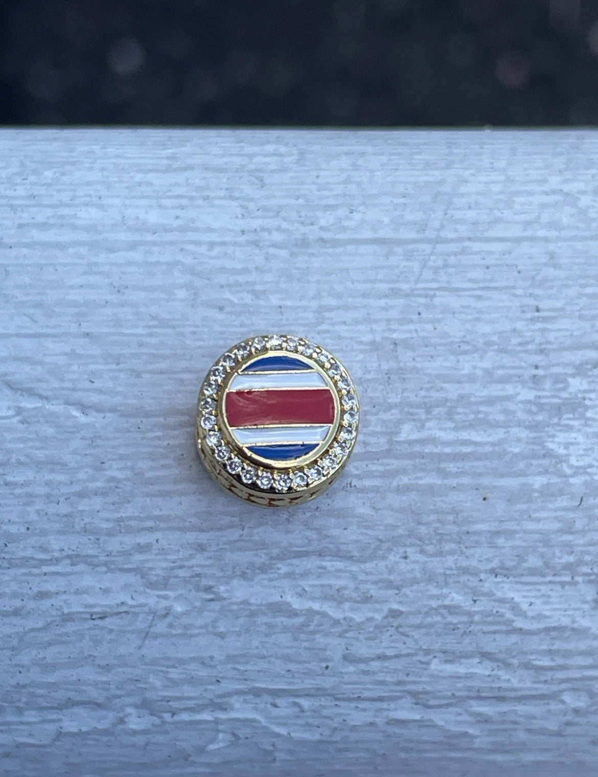 Pandora Costa Rica Country Flag Exclusive Gold Shine Travel Signet Charm