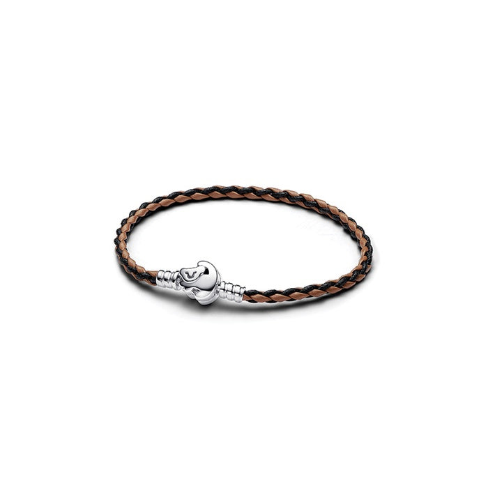 Disney x Pandora Lion King Clasp Moments Braided Color Leather Bracelet 7.1”