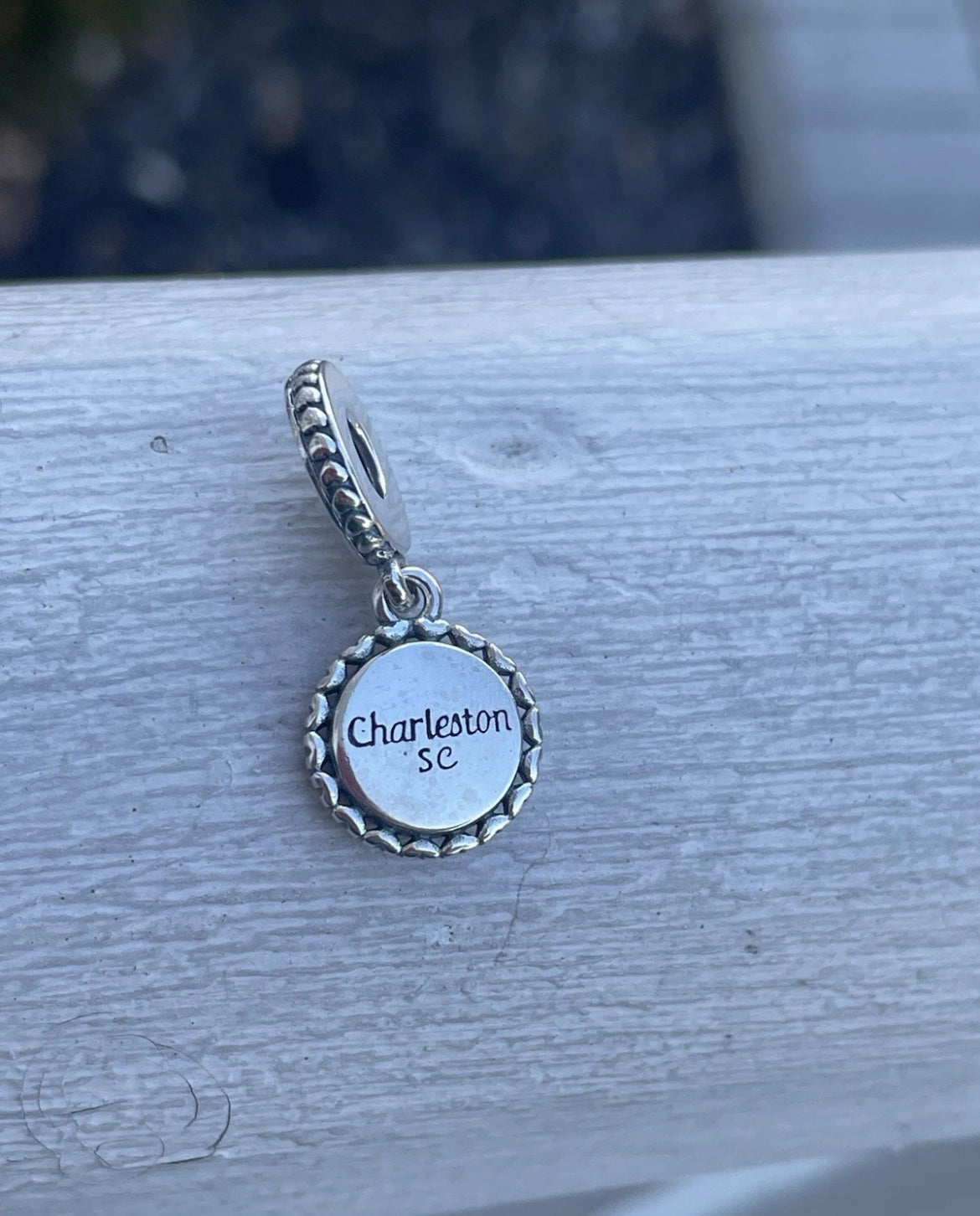 Pandora Nighttime in Charleston South Carolina State Exclusive Travel Destination Vacation Dangle Charm