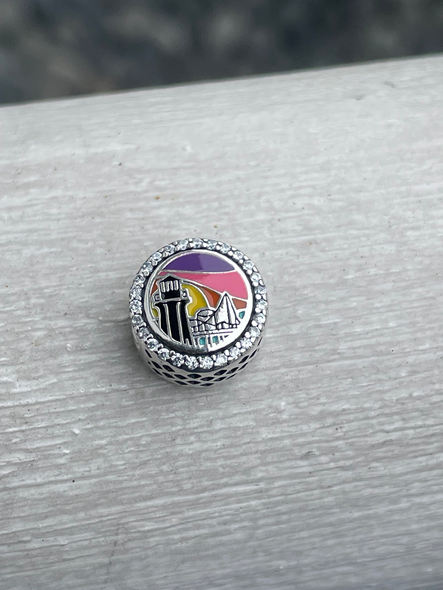 Pandora Sandusky Ohio State Exclusive Travel Signet Round Charm