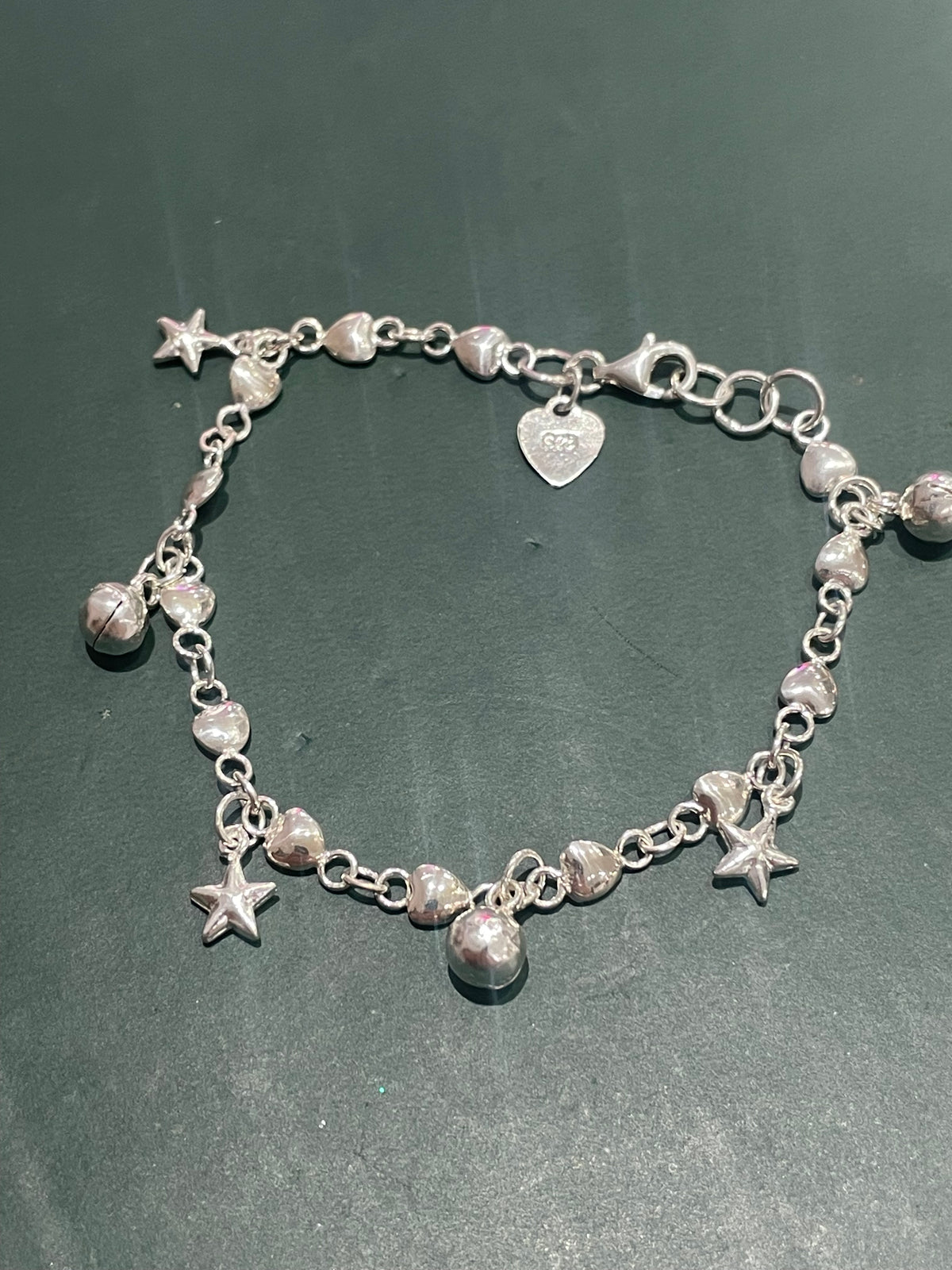 925 Sterling Silver Jingle Sound Bracelet 6.75”-7”