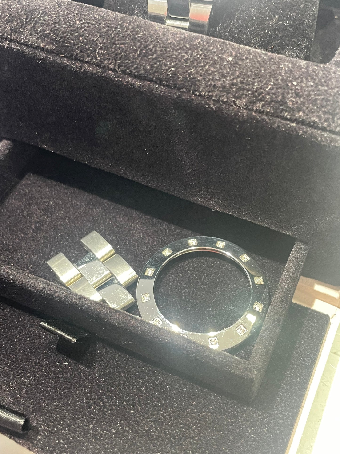 Retired Pandora Stainless Steel Imagine Watch w/ Extra Diamond Bezel and Extra Links