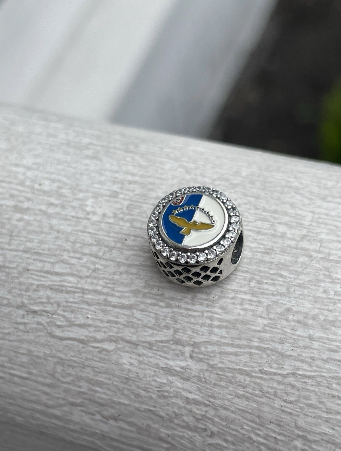 Pandora Azores Islands Exclusive Country Flag Colors Round Signet Charm