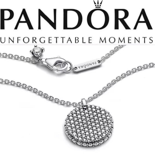 Pandora Timeless Pavé Round Pendant Necklace 392632C01-45