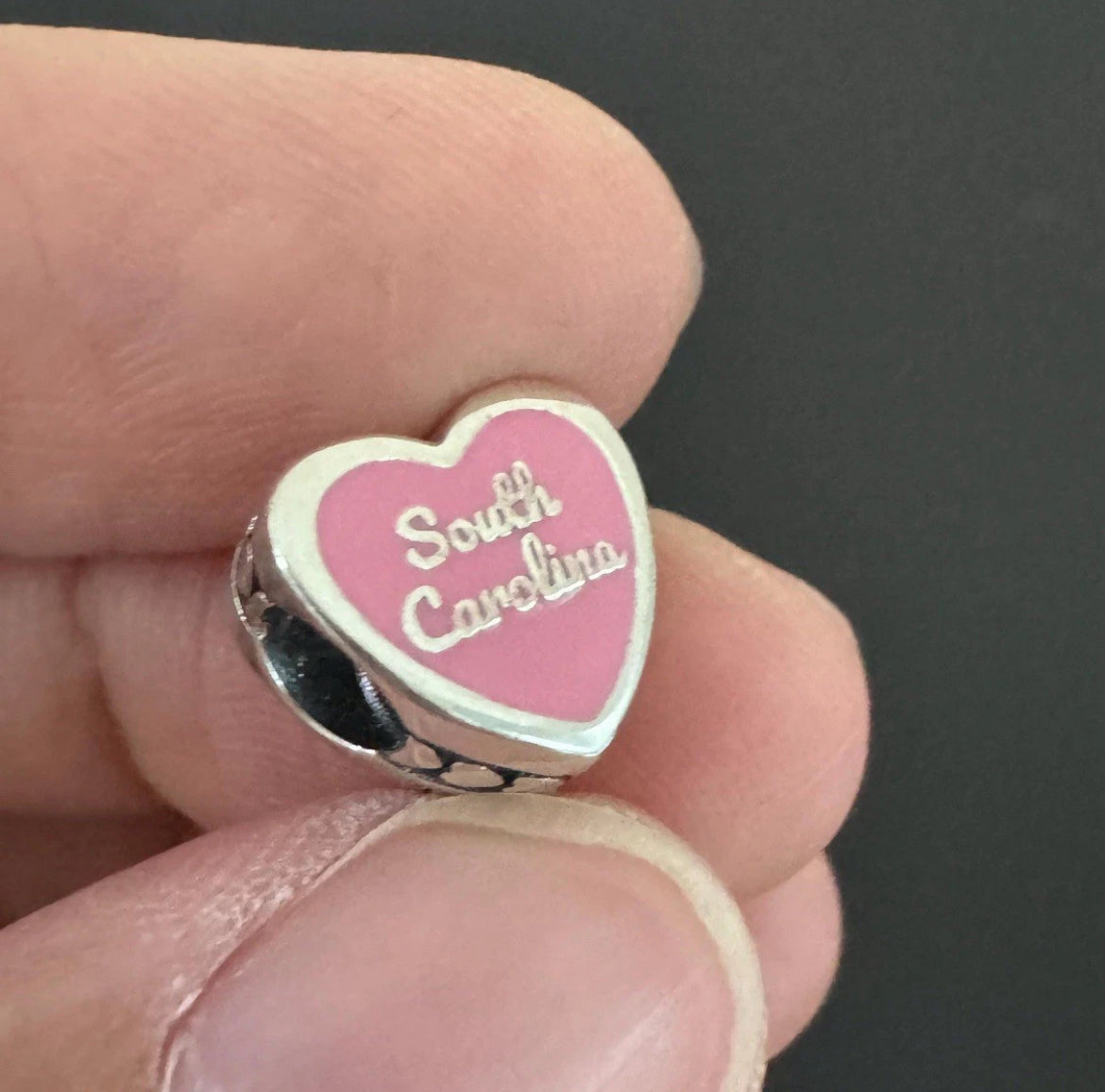 Pandora South Carolina State Online Exclusive Scenic Heart Travel Charm