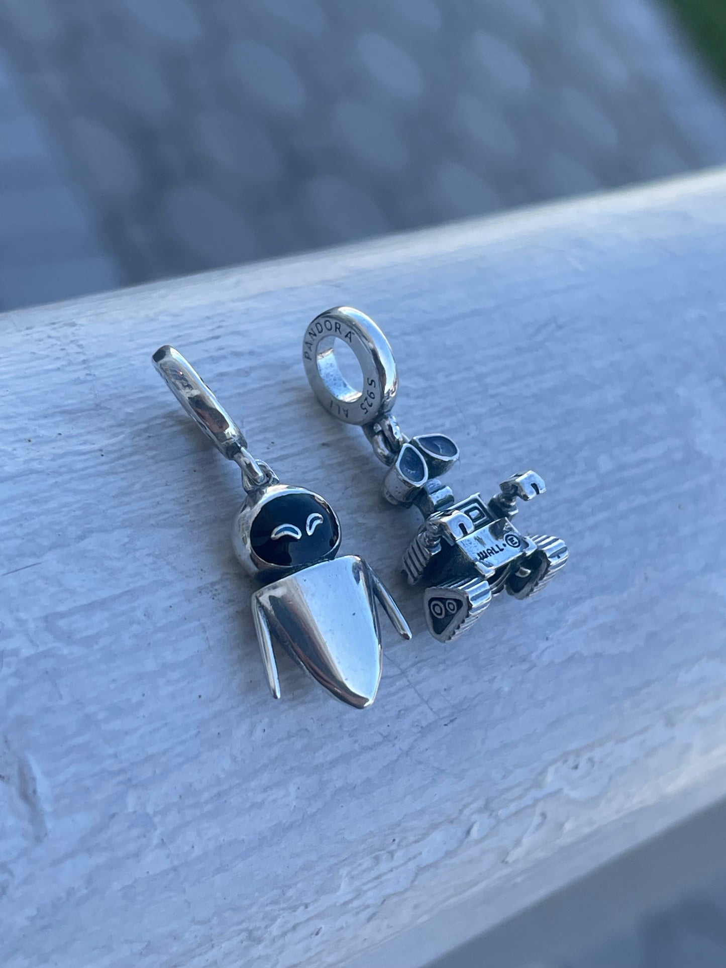 Pandora Lot 2 Charms Disney Wall-E & Eva Dangle Charms