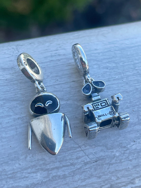 Pandora Lot 2 Charms Disney Wall-E & Eva Dangle Charms