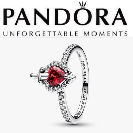 Pandora Disney Villains Evil Queen Silver Ring Size 6