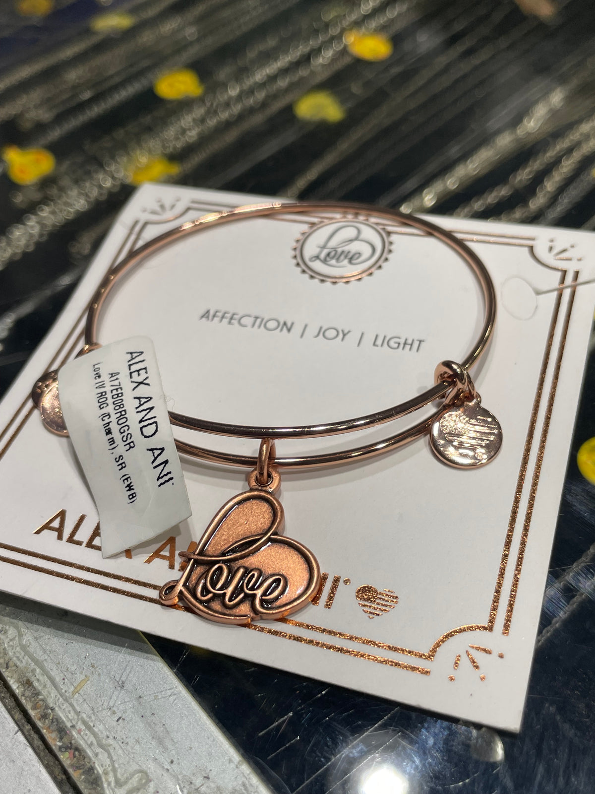 Alex and Ani Rose Gold Tone Love Bracelet - New with tags & gift box