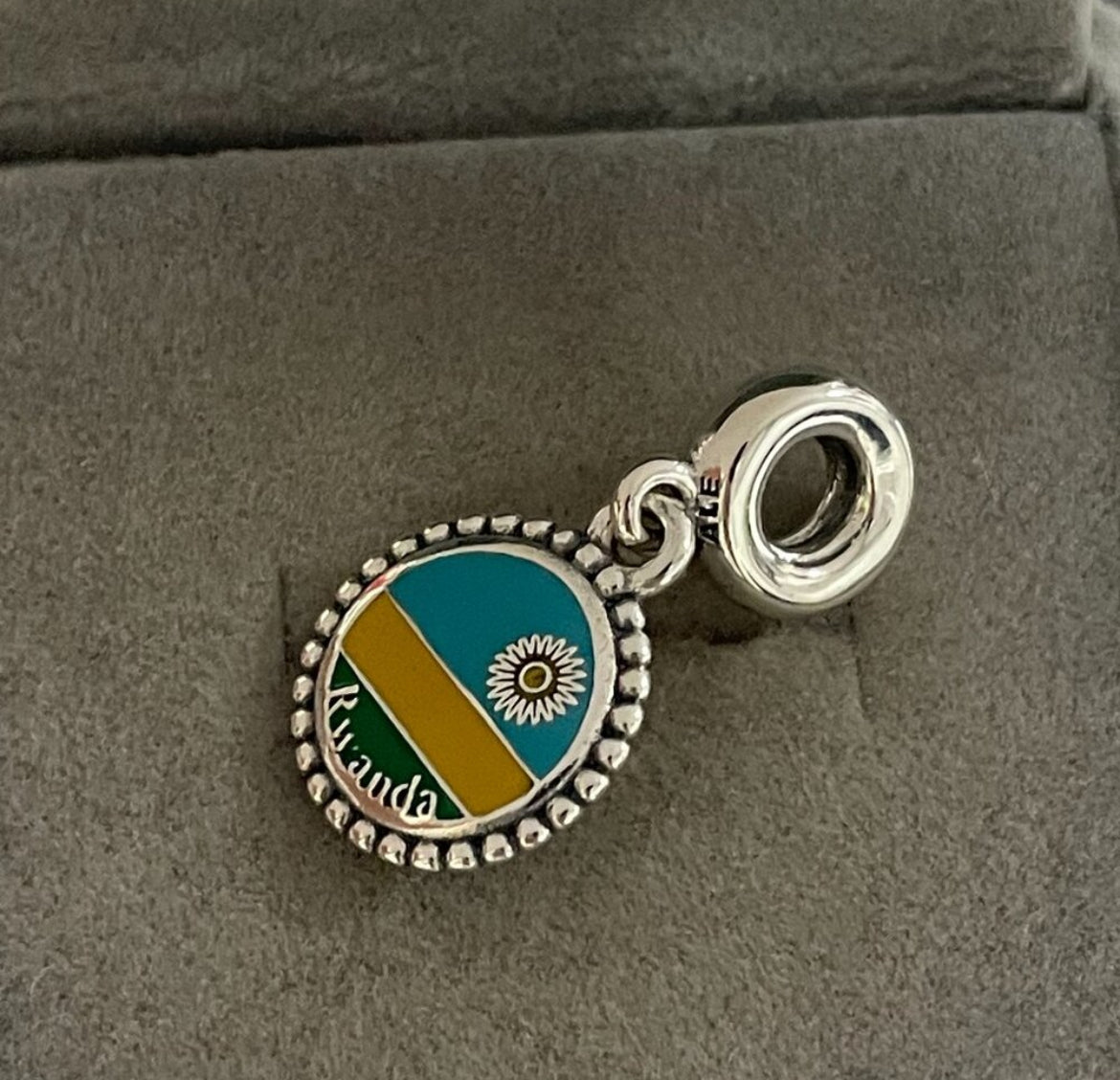 Pandora Rwanda Country Flag Exclusive Travel Charm