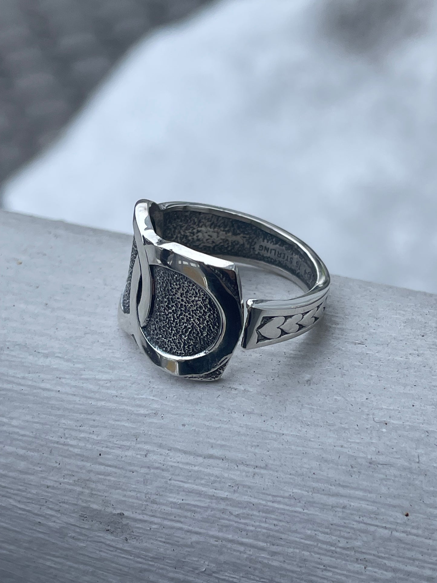 Designer Rebecca 1976 Handmade Spoon Ring Size 11