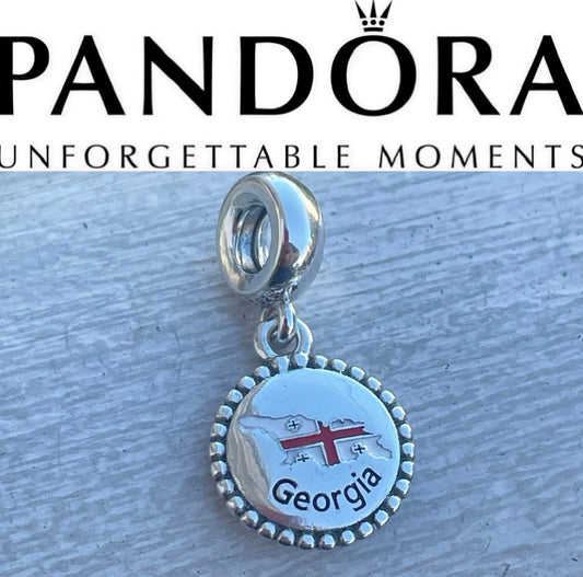 Pandora Country of Georgia Exclusive Destination Map Travel Dangle Charm