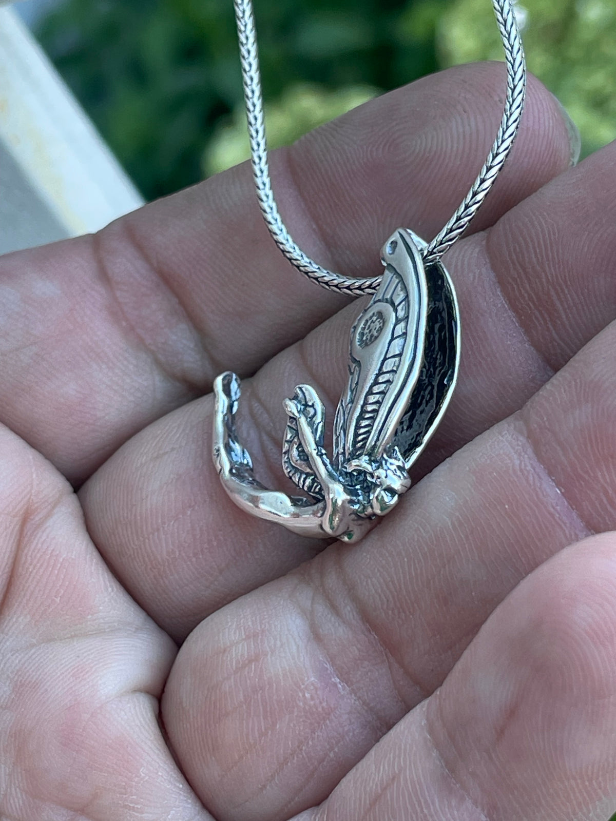 925 Sterling Silver Moth Fairy Necklace