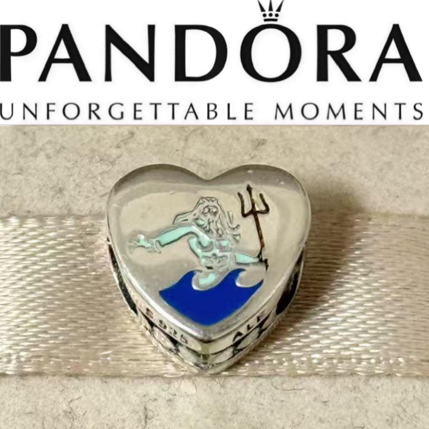 Pandora Virginia Beach Neptune Poseidon State Exclusive vacation Heart Charm