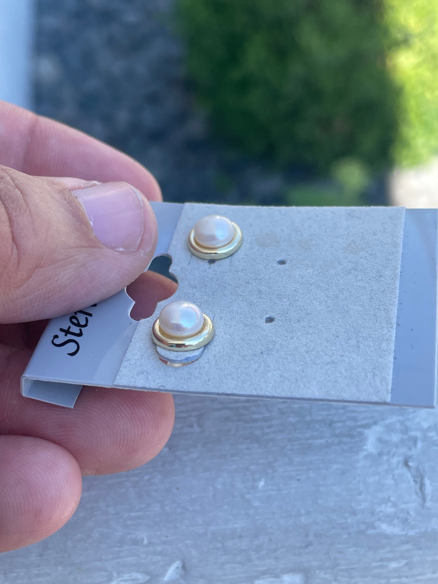 925 Sterling Silver Verneil Freshwater Pearl Stud Earrings