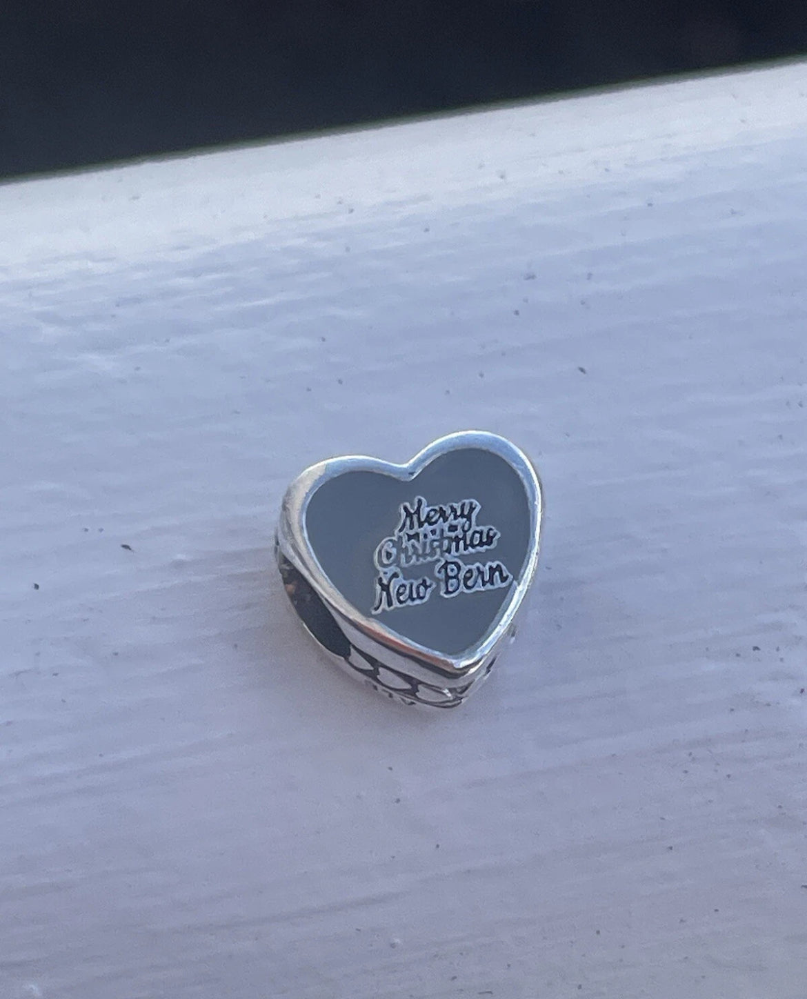Pandora New Bern North Carolina State Exclusive Travel Destination Christmas Heart Charm