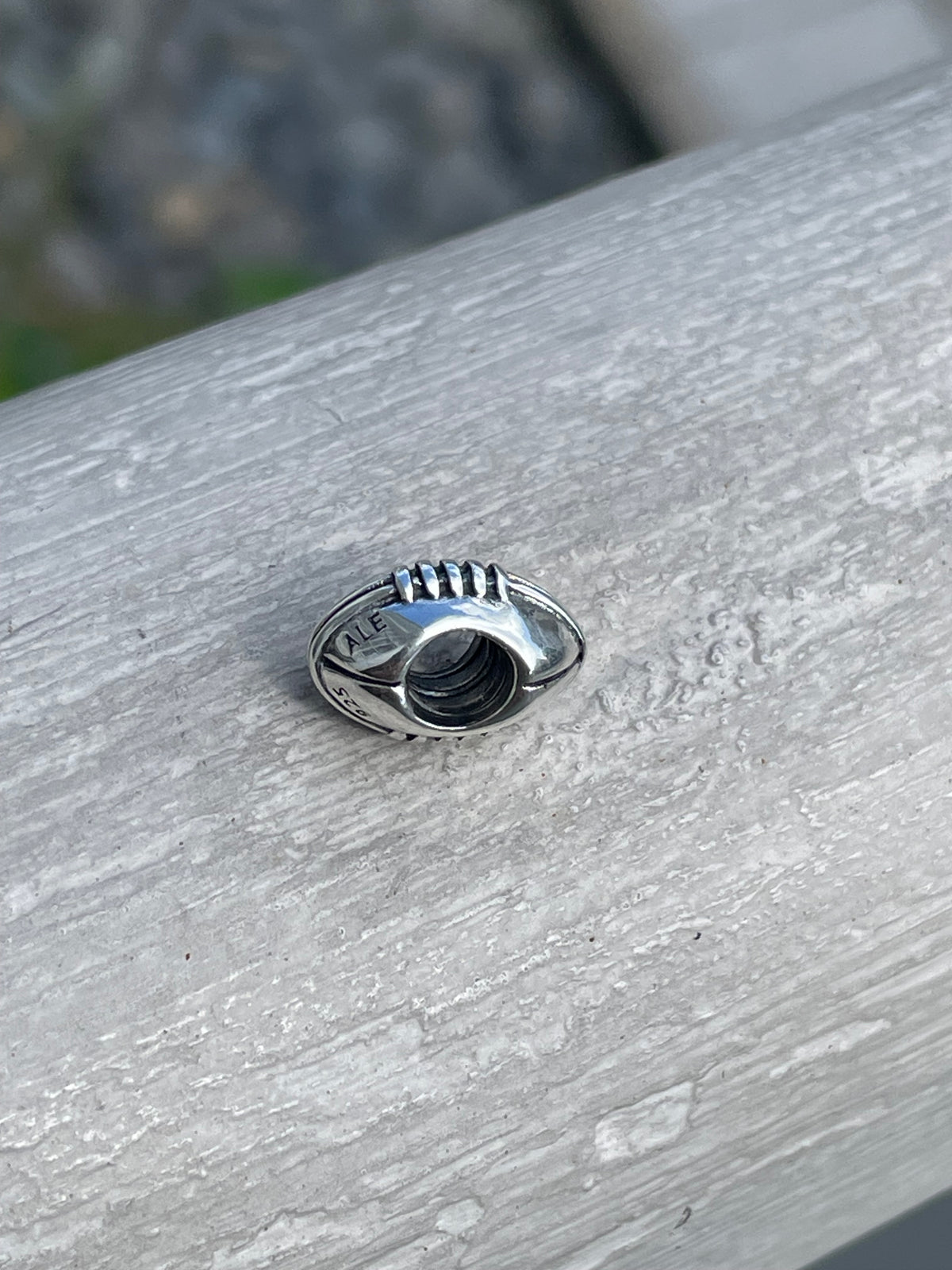Retired Pandora 790384 Silver Football Charm