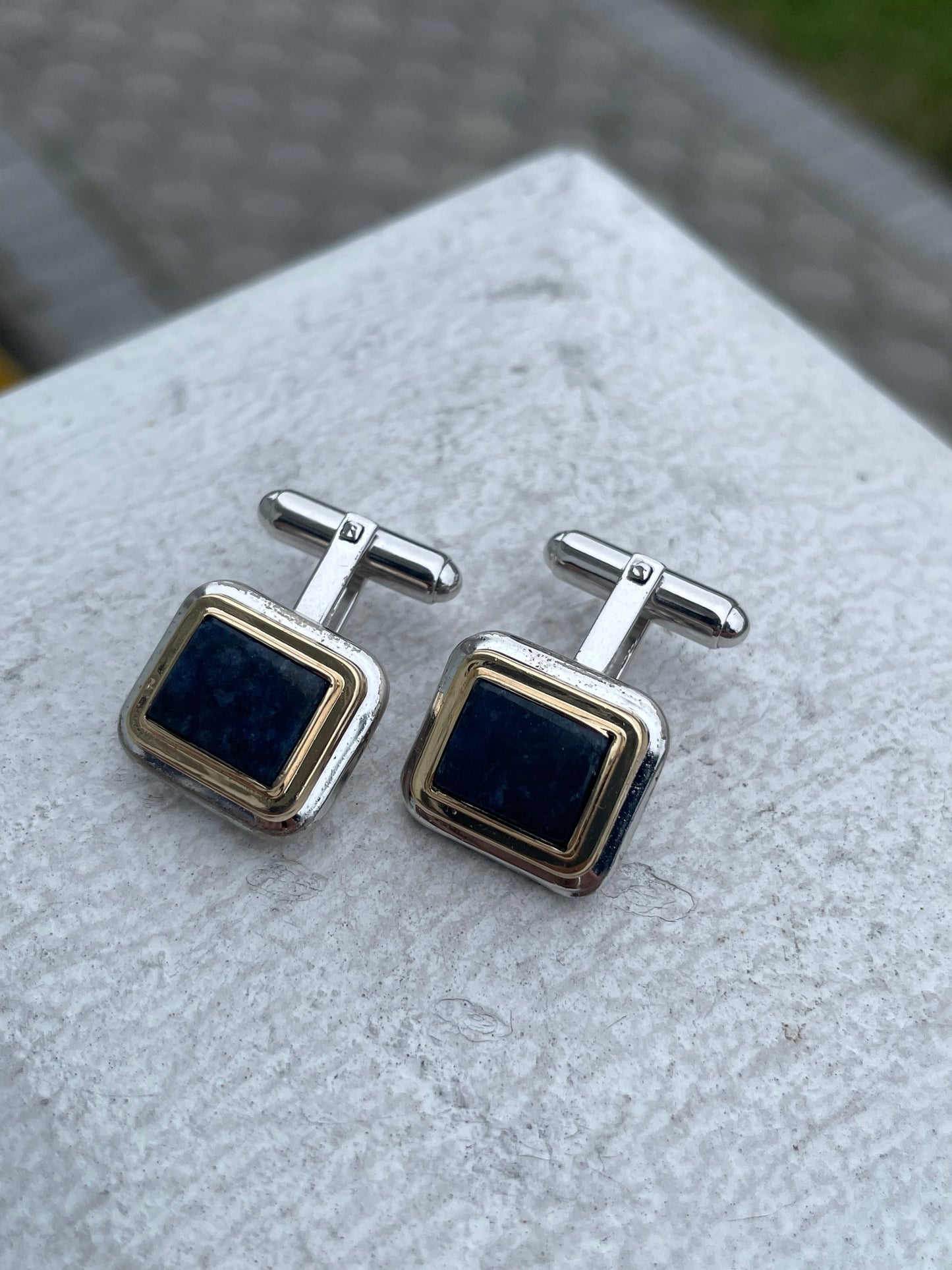 925 Sterling Silver Blue Sodalite Cufflinks