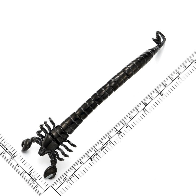 Black Stainless Steel Scorpion Bracelet