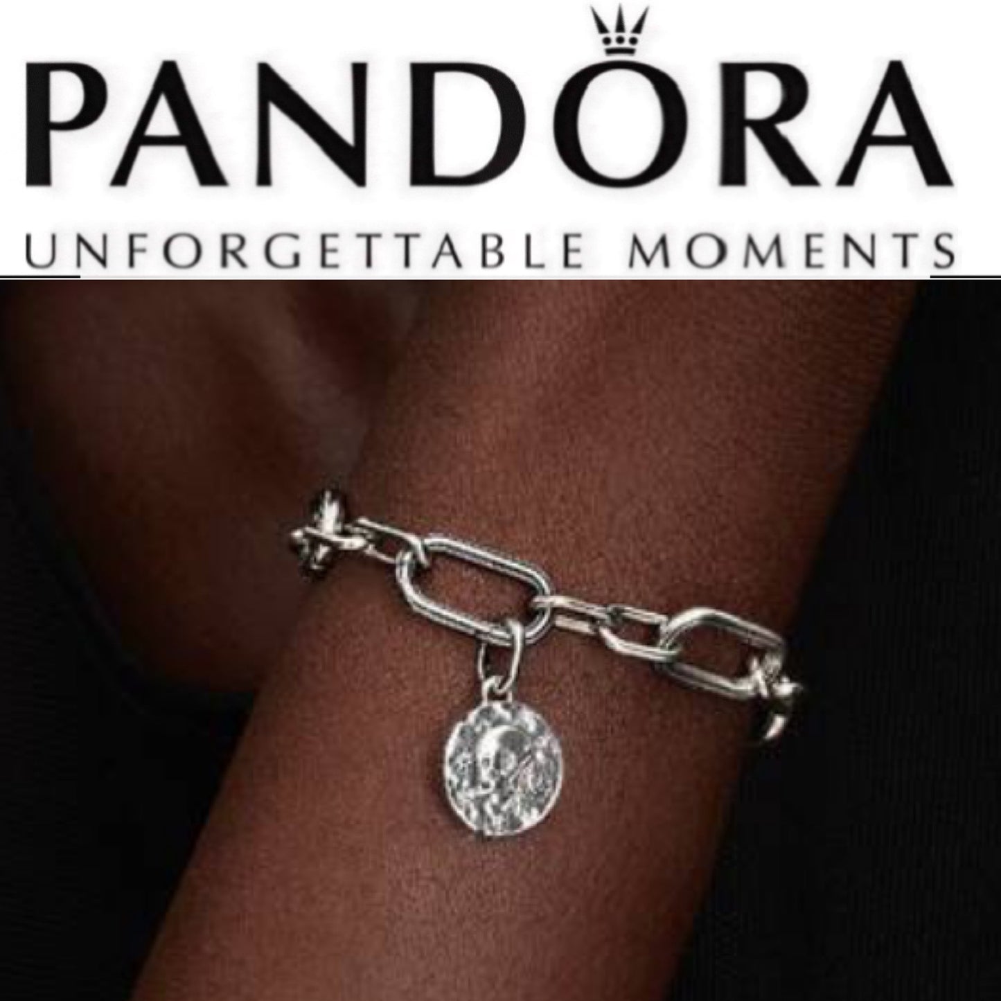 Pandora ME Carpe Diem Skull Medallion Charm 794089C01
