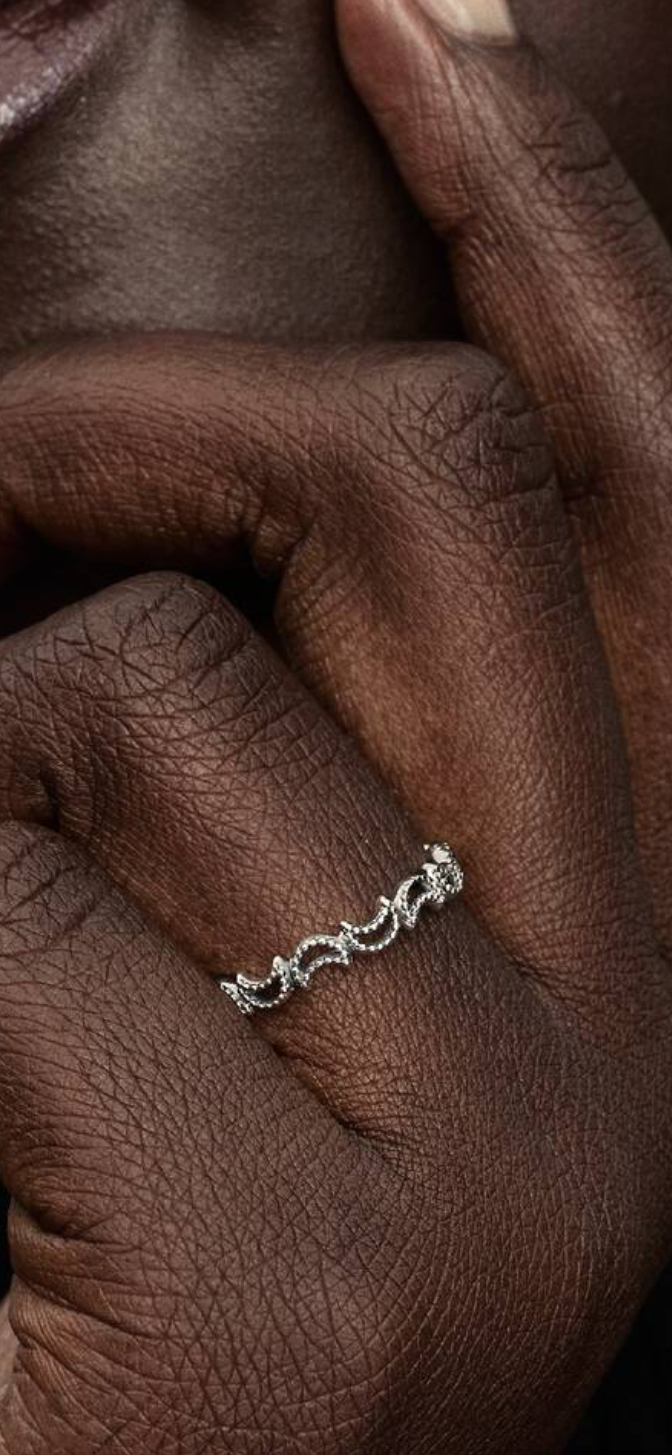 Pandora Crescent Moon Ring 194258C00 Size 8.5