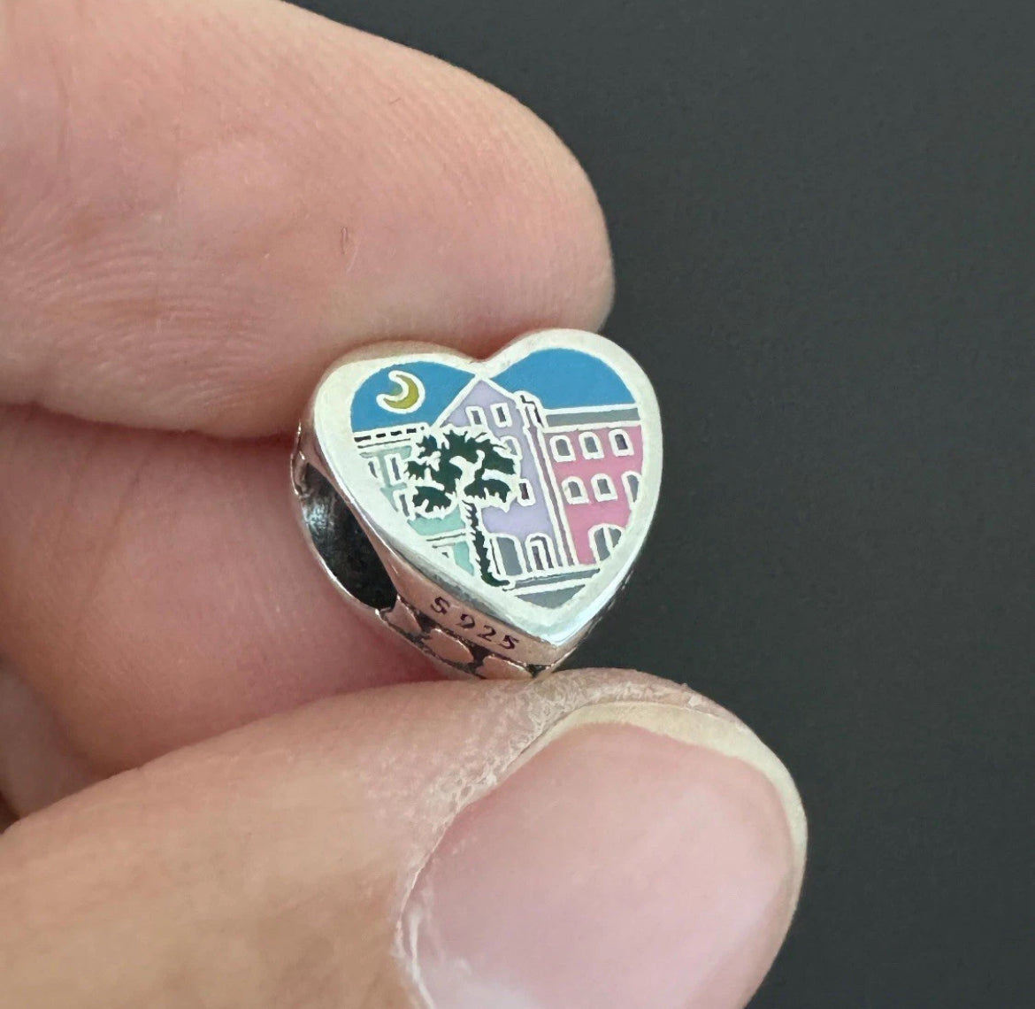 Pandora South Carolina State Online Exclusive Scenic Heart Travel Charm